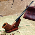 Economic Wood Color Natural Wooden Soft Handle Smoking Pipe